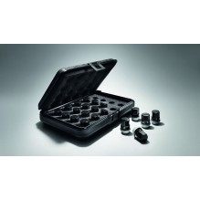 Sett a 20 stk sorte hjulmuttere Range Rover Evoque, Velar og Discovery Sport